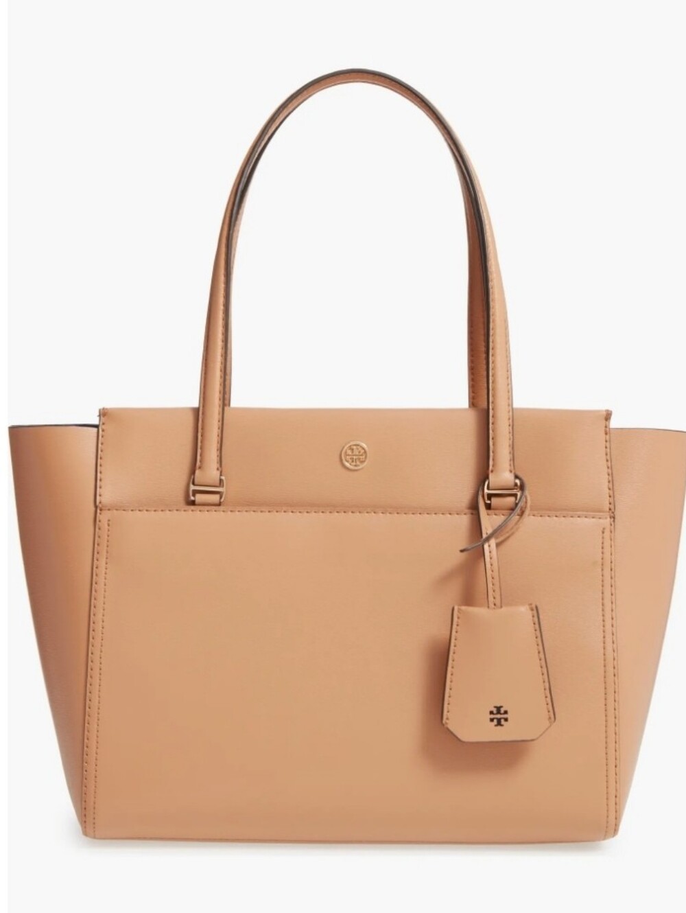 Tory Burch Parker Camel Leather Tote Bag
